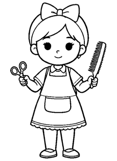 Famille Coiffeur, fille